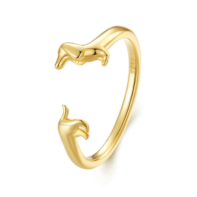 Adjustable Dachshund Dog Ring - Sphere Standouts