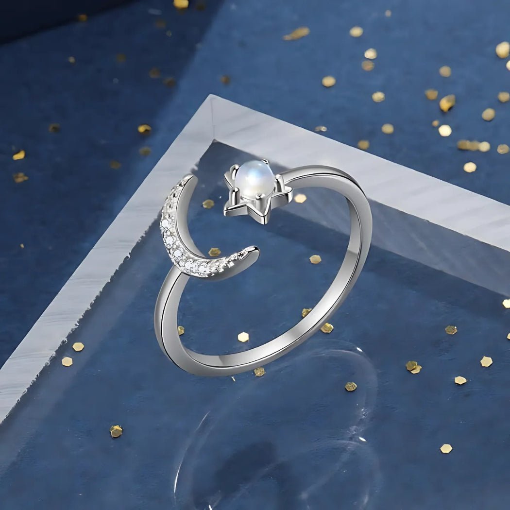 Adjustable Moonstone Engagement Ring - Sphere Standouts