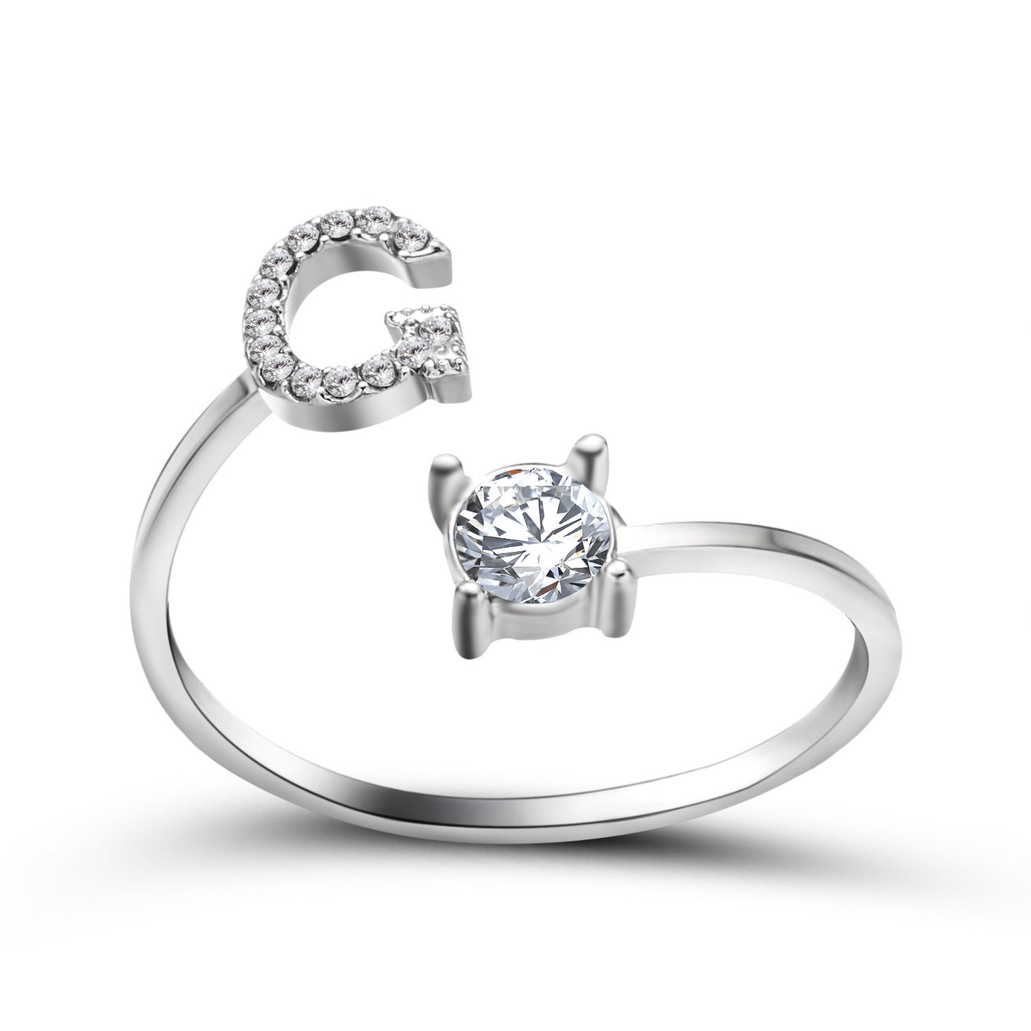 Adjustable Personalized Alphabet Ring - Sphere Standouts