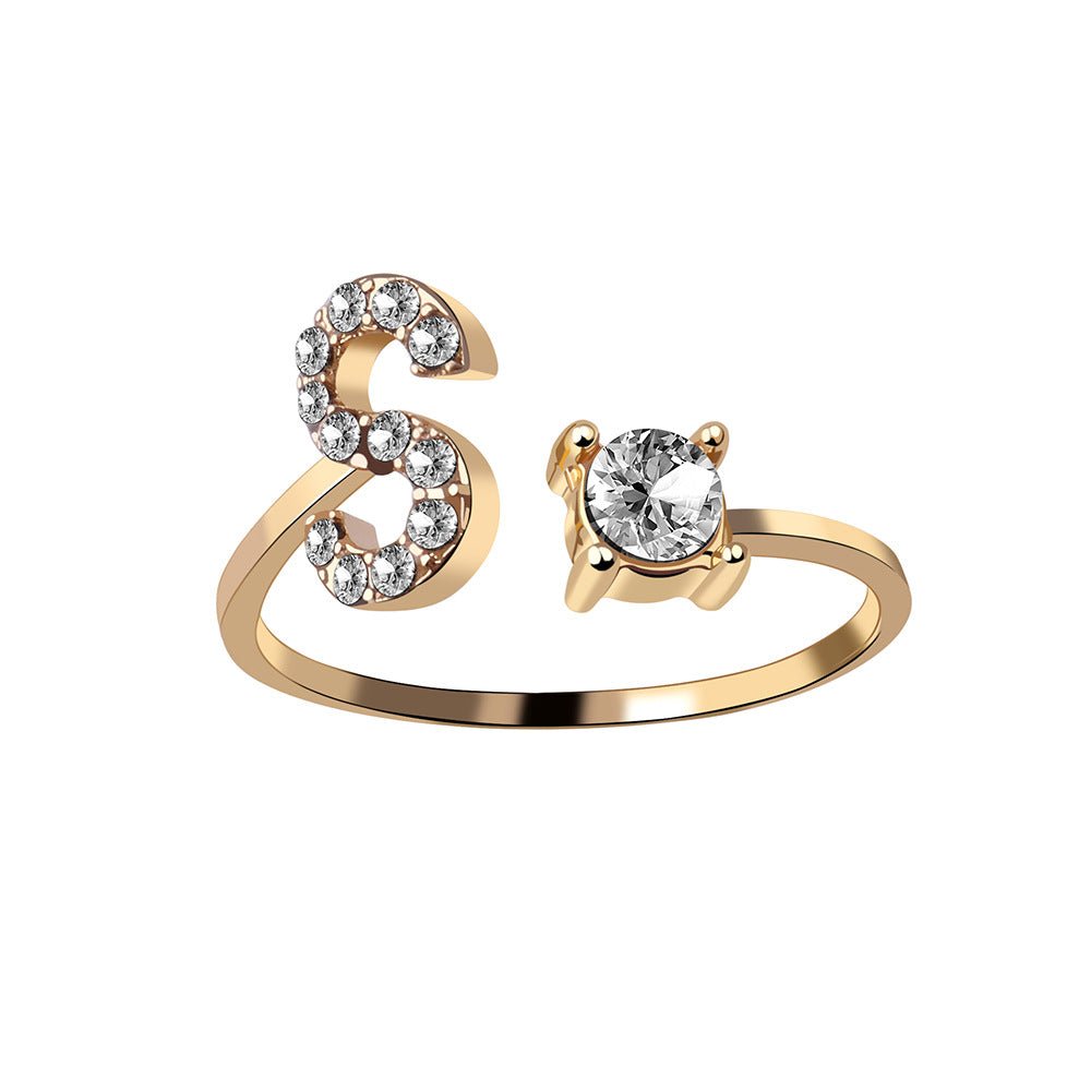 Adjustable Personalized Alphabet Ring - Sphere Standouts