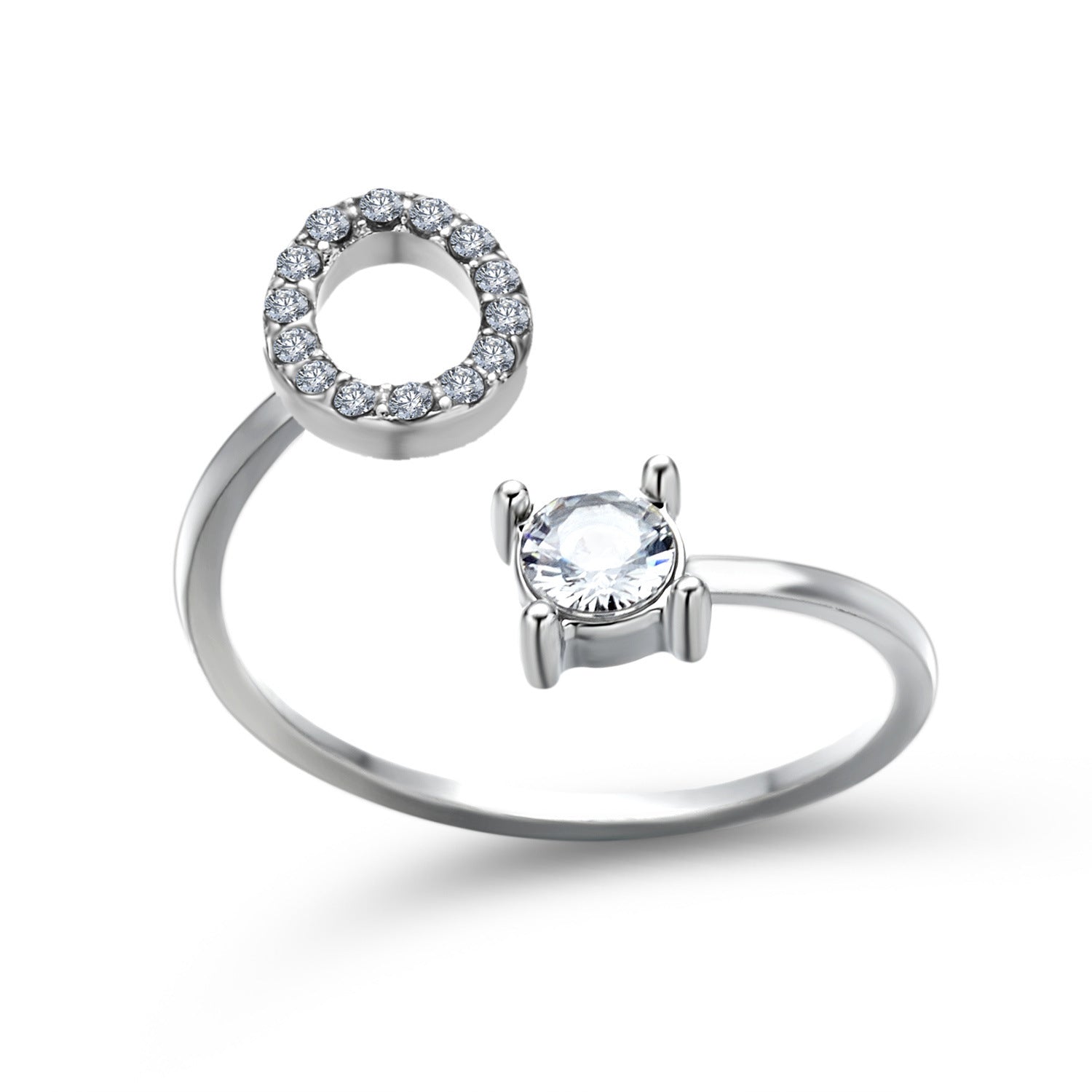 Adjustable Personalized Alphabet Ring - Sphere Standouts