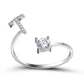 Adjustable Personalized Alphabet Ring - Sphere Standouts