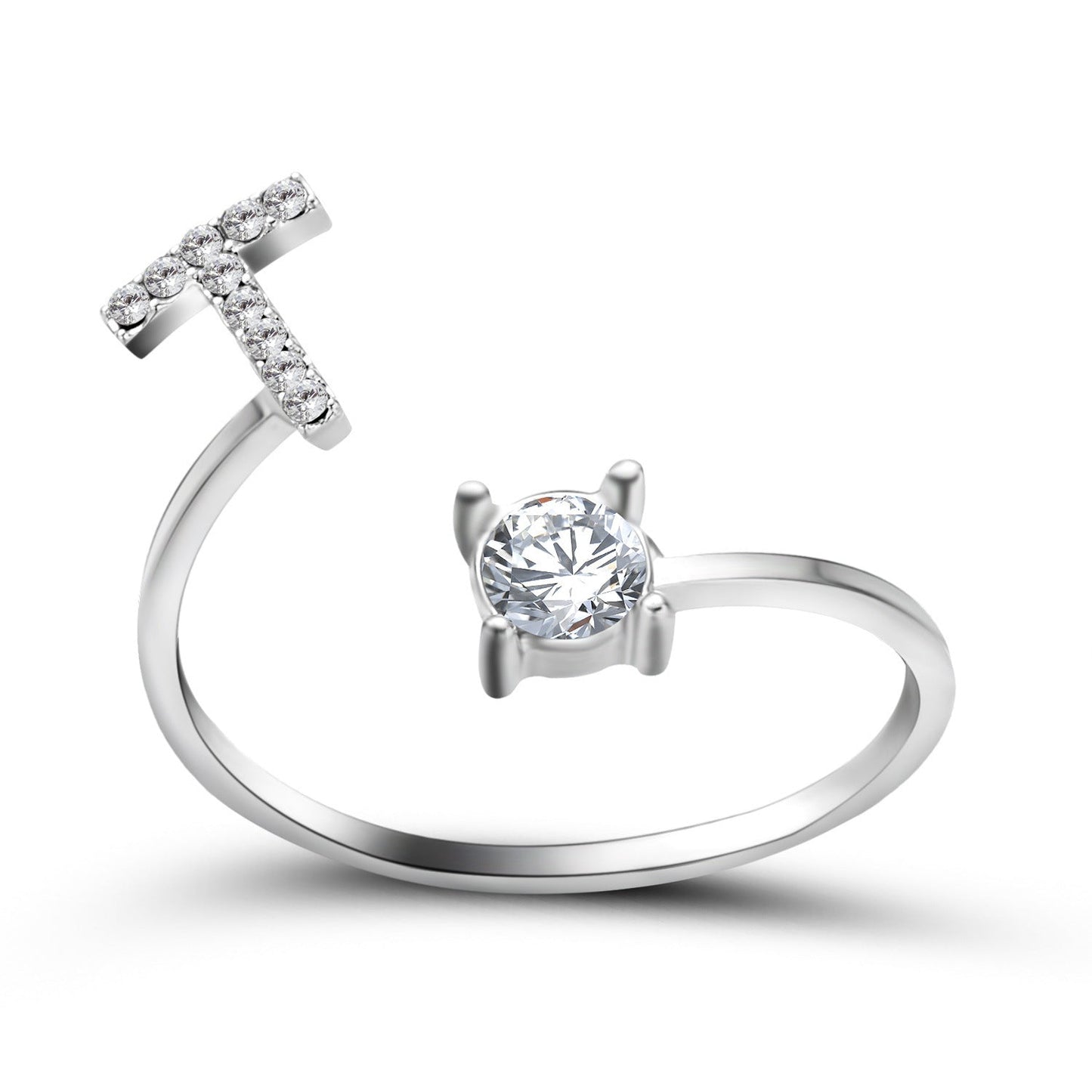 Adjustable Personalized Alphabet Ring - Sphere Standouts