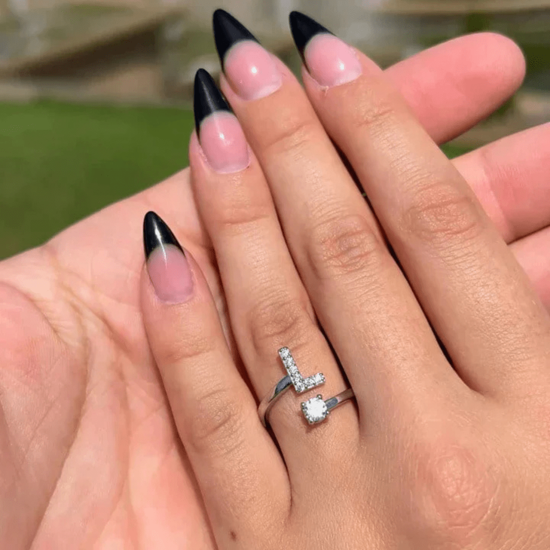 Adjustable Personalized Alphabet Ring - Sphere Standouts