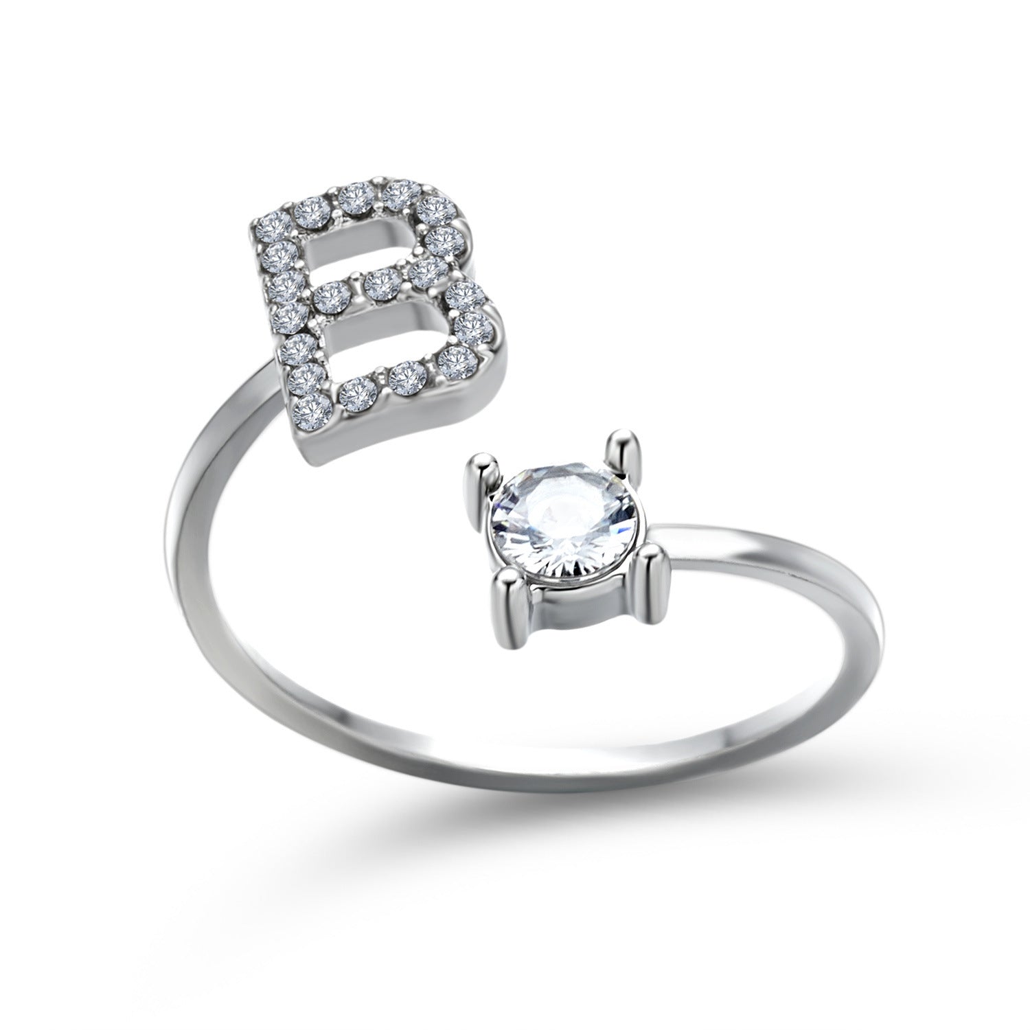 Adjustable Personalized Alphabet Ring - Sphere Standouts