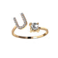 Adjustable Personalized Alphabet Ring - Sphere Standouts