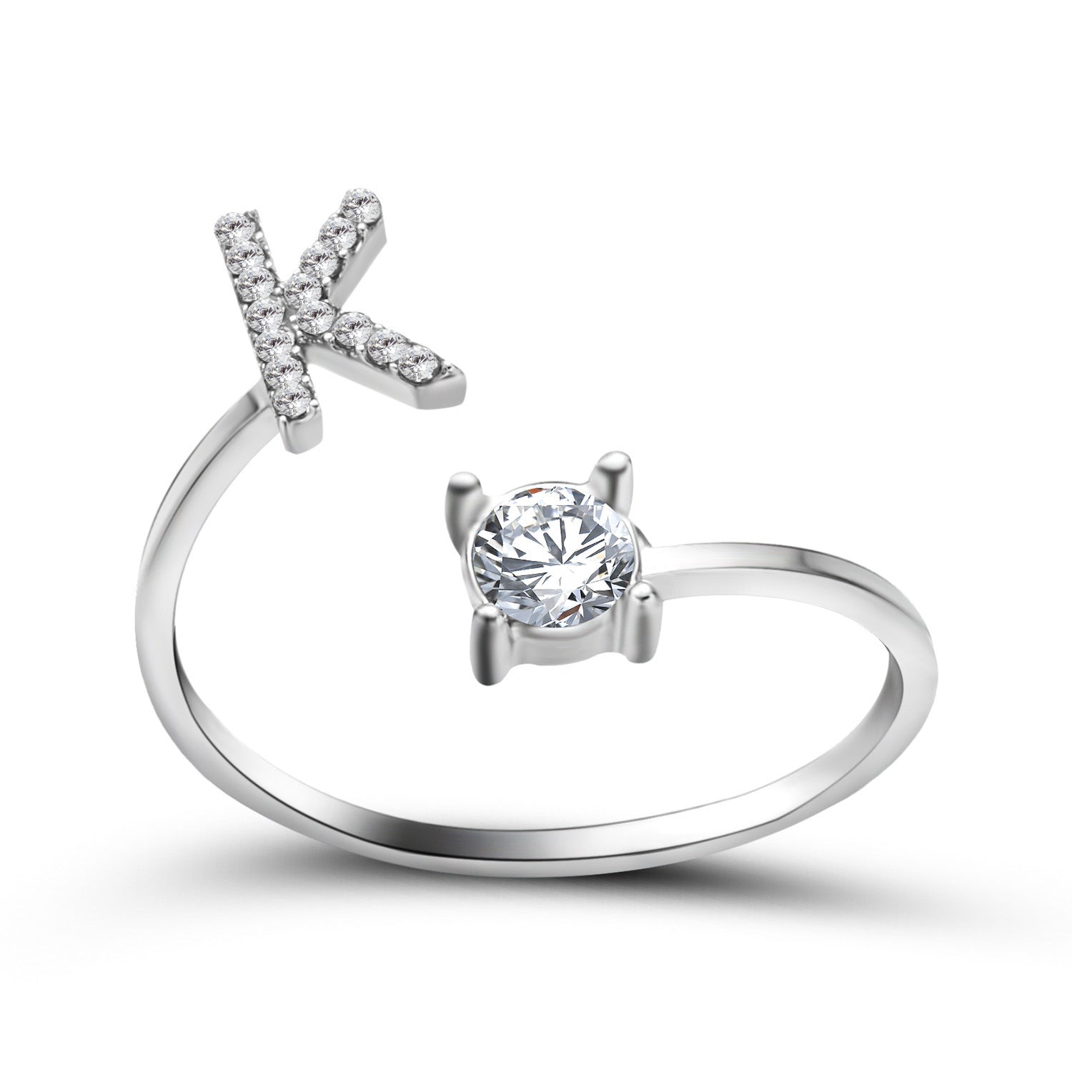 Adjustable Personalized Alphabet Ring - Sphere Standouts