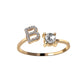 Adjustable Personalized Alphabet Ring - Sphere Standouts
