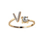 Adjustable Personalized Alphabet Ring - Sphere Standouts