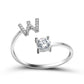 Adjustable Personalized Alphabet Ring - Sphere Standouts