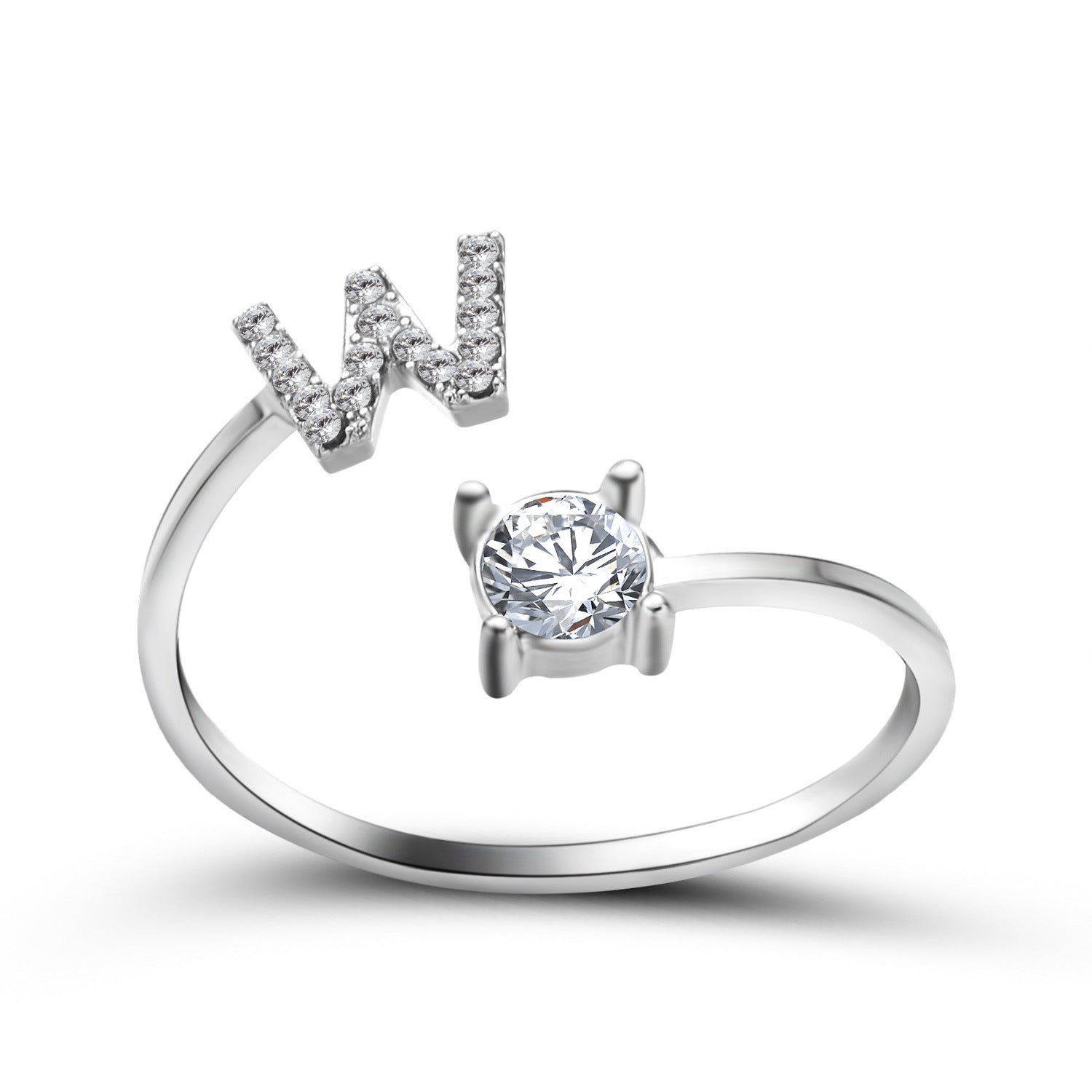 Adjustable Personalized Alphabet Ring - Sphere Standouts