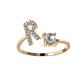 Adjustable Personalized Alphabet Ring - Sphere Standouts