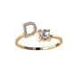 Adjustable Personalized Alphabet Ring - Sphere Standouts