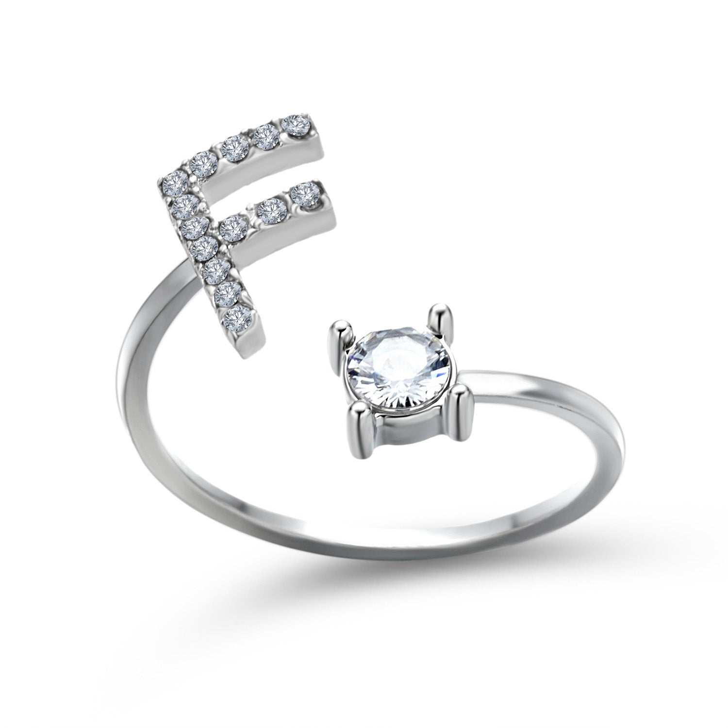 Adjustable Personalized Alphabet Ring - Sphere Standouts