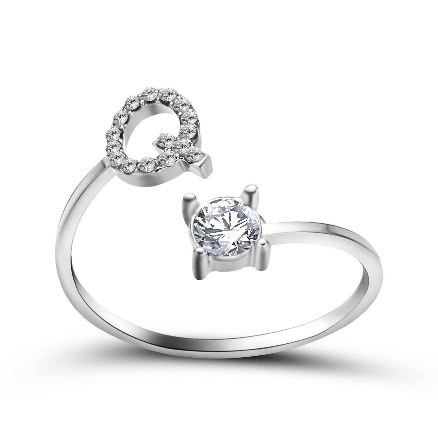 Adjustable Personalized Alphabet Ring - Sphere Standouts