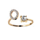 Adjustable Personalized Alphabet Ring - Sphere Standouts