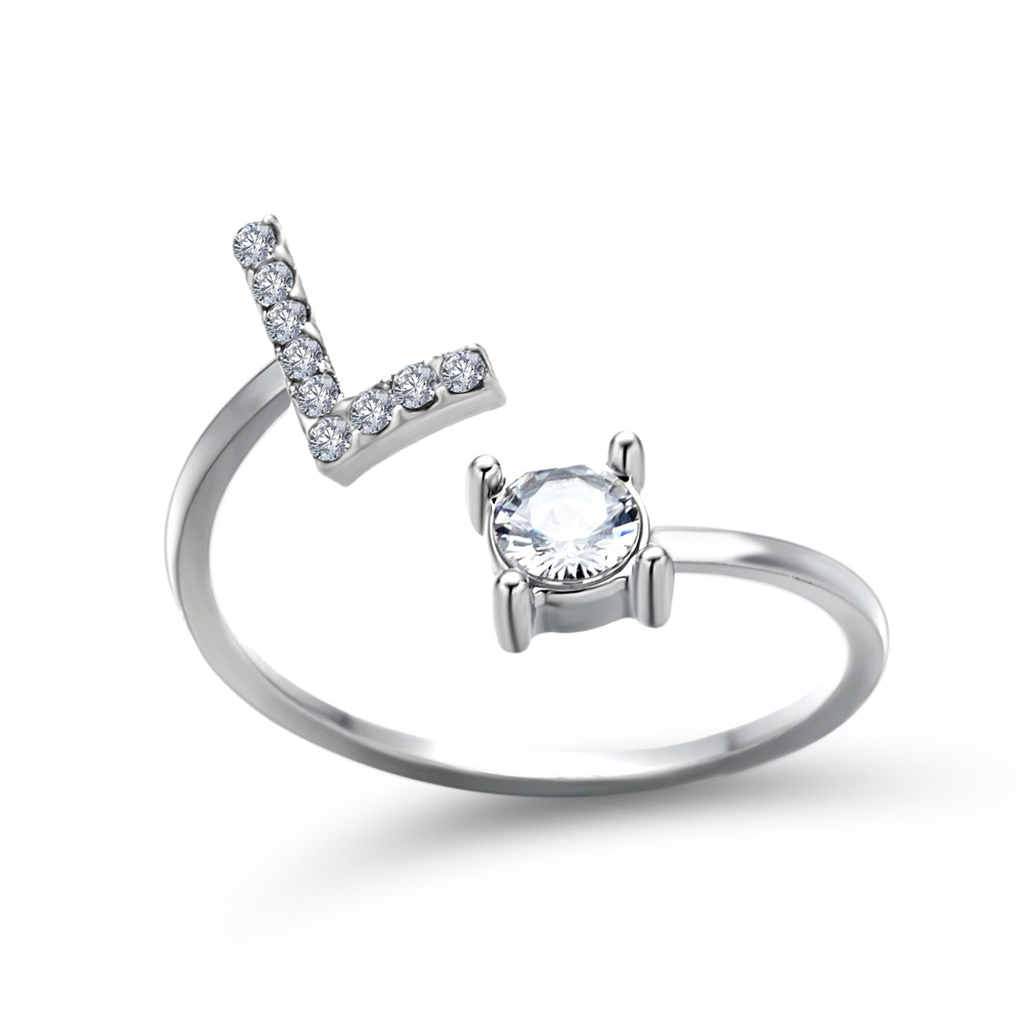 Adjustable Personalized Alphabet Ring - Sphere Standouts