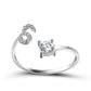 Adjustable Personalized Alphabet Ring - Sphere Standouts