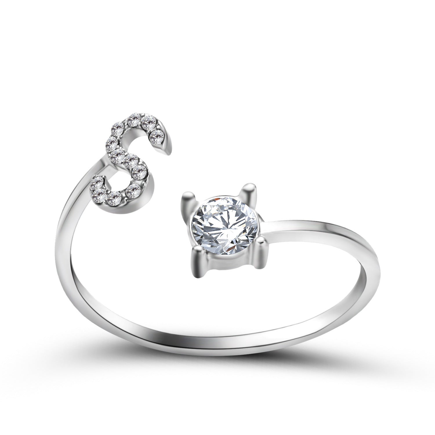 Adjustable Personalized Alphabet Ring - Sphere Standouts