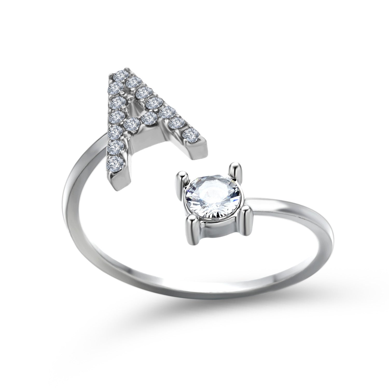Adjustable Personalized Alphabet Ring - Sphere Standouts