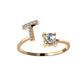 Adjustable Personalized Alphabet Ring - Sphere Standouts