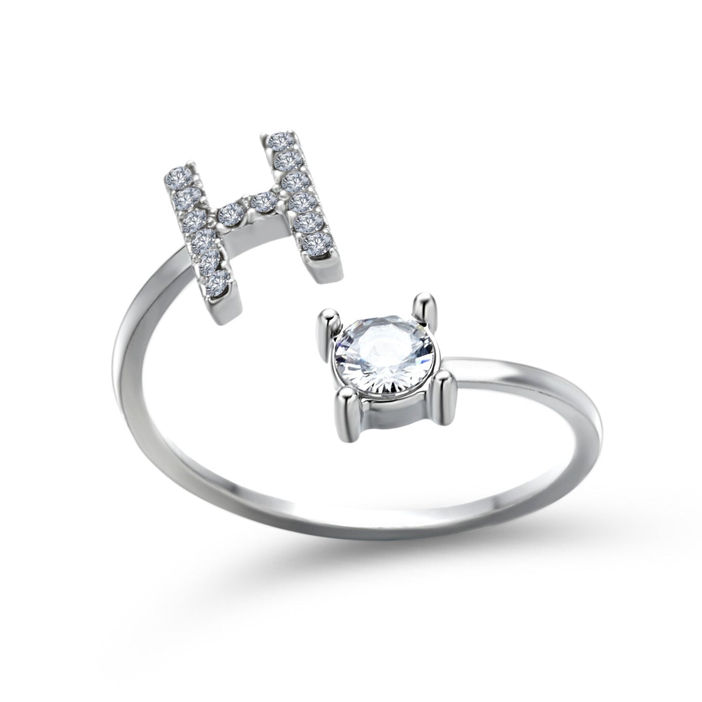 Adjustable Personalized Alphabet Ring - Sphere Standouts