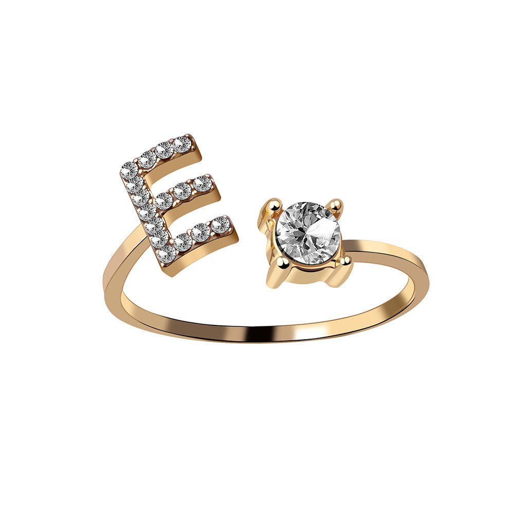Adjustable Personalized Alphabet Ring - Sphere Standouts