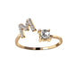 Adjustable Personalized Alphabet Ring - Sphere Standouts