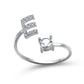 Adjustable Personalized Alphabet Ring - Sphere Standouts