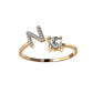 Adjustable Personalized Alphabet Ring - Sphere Standouts
