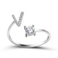 Adjustable Personalized Alphabet Ring - Sphere Standouts