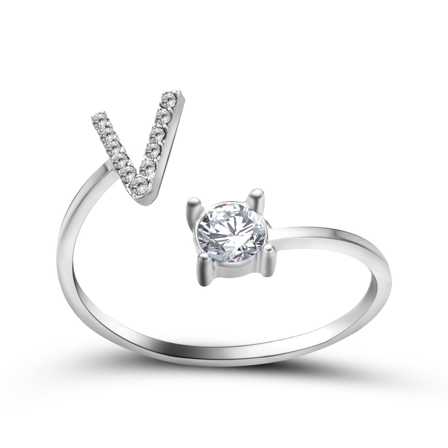 Adjustable Personalized Alphabet Ring - Sphere Standouts