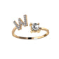 Adjustable Personalized Alphabet Ring - Sphere Standouts