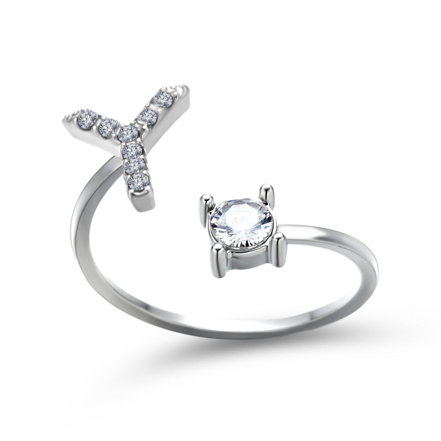 Adjustable Personalized Alphabet Ring - Sphere Standouts