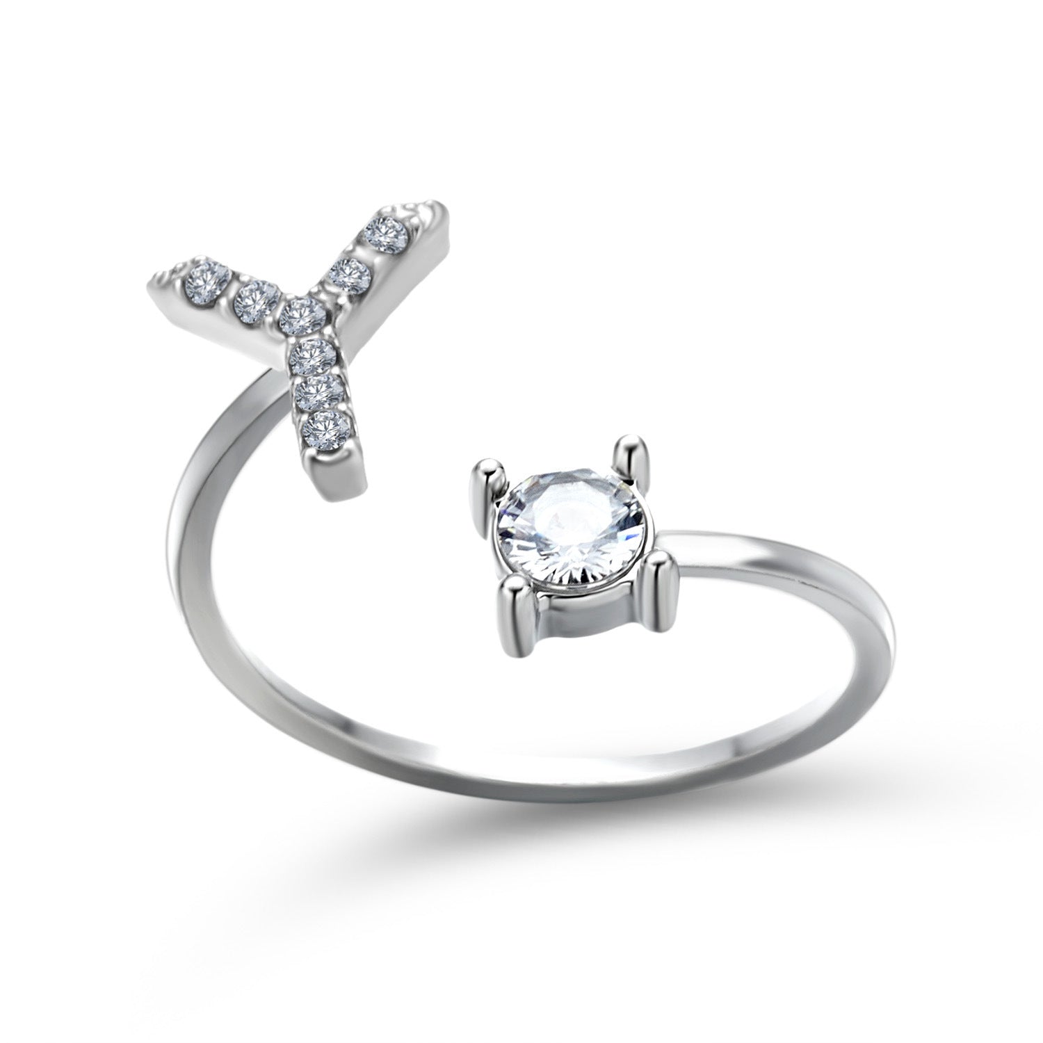 Adjustable Personalized Alphabet Ring - Sphere Standouts