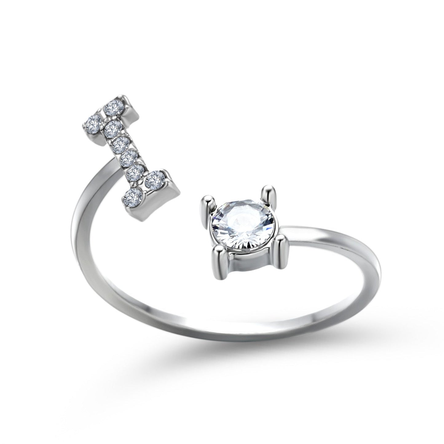 Adjustable Personalized Alphabet Ring - Sphere Standouts