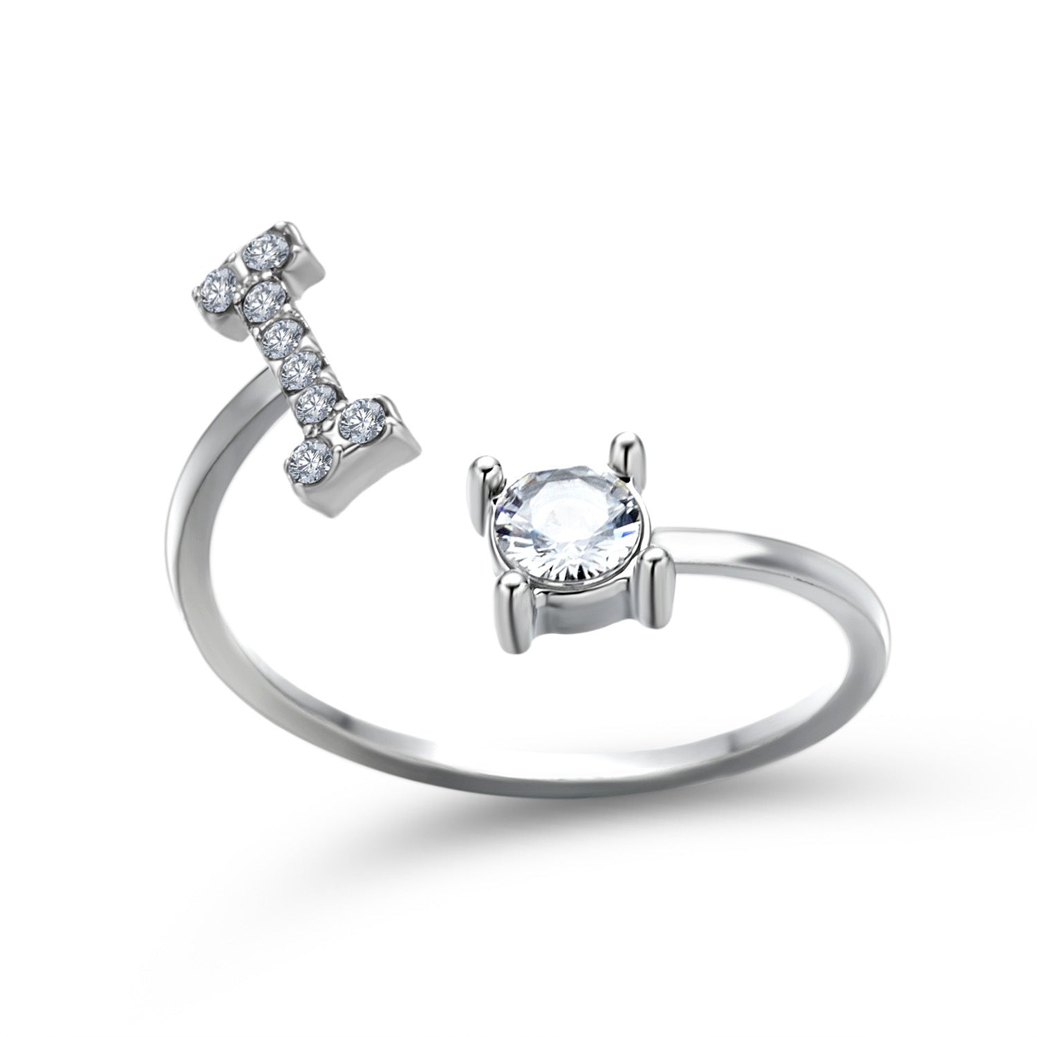 Adjustable Personalized Alphabet Ring - Sphere Standouts