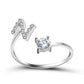 Adjustable Personalized Alphabet Ring - Sphere Standouts