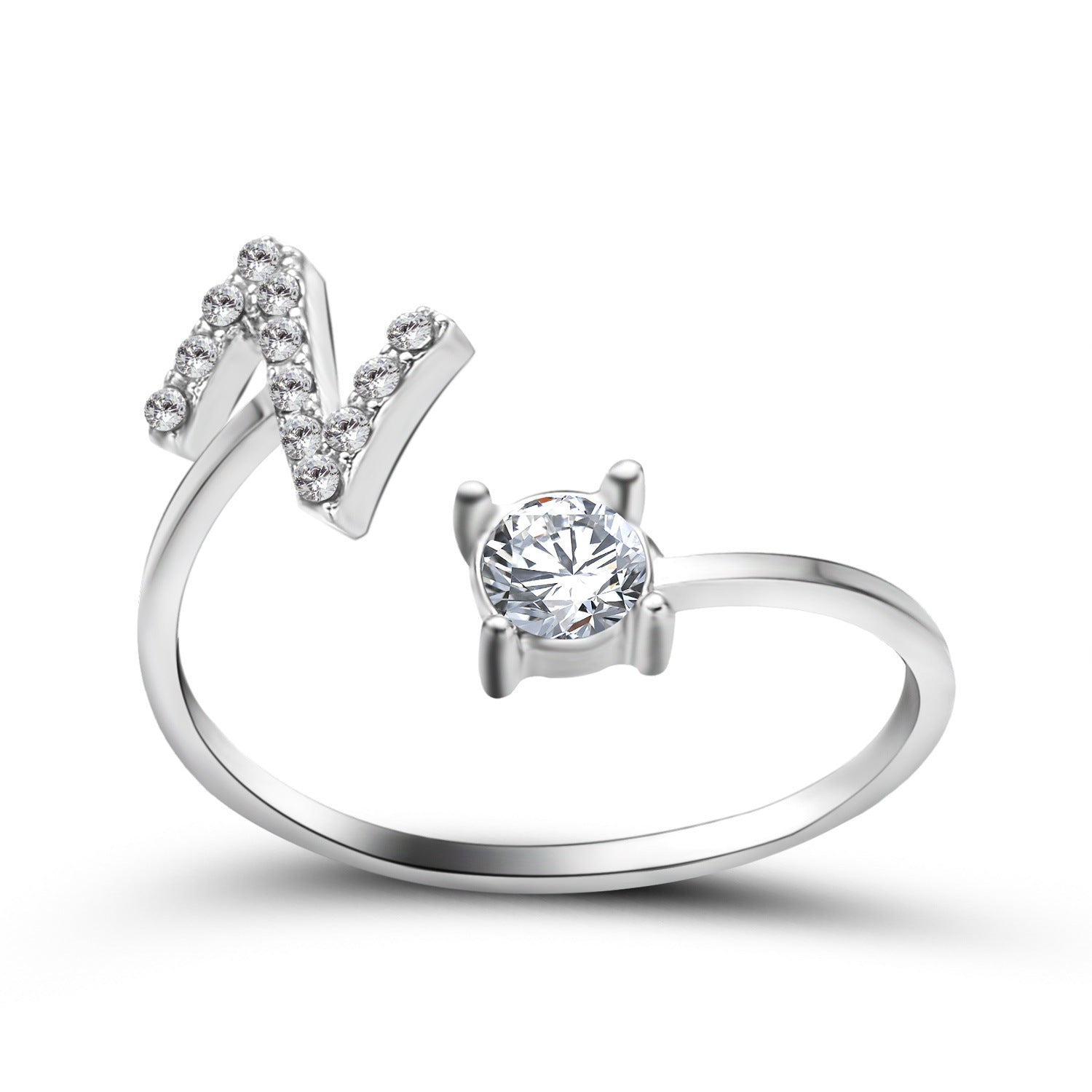 Adjustable Personalized Alphabet Ring - Sphere Standouts