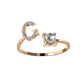 Adjustable Personalized Alphabet Ring - Sphere Standouts