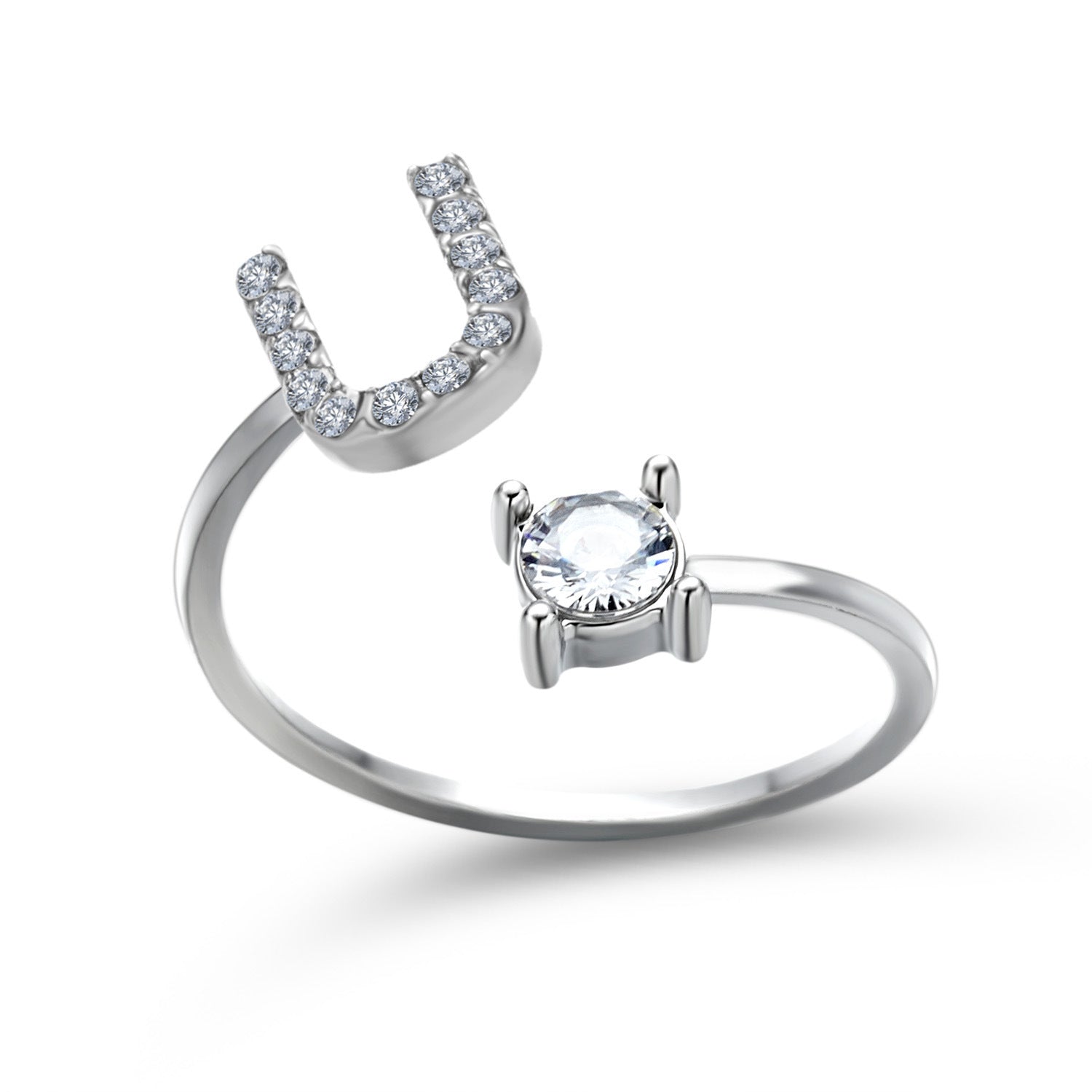 Adjustable Personalized Alphabet Ring - Sphere Standouts