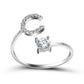 Adjustable Personalized Alphabet Ring - Sphere Standouts