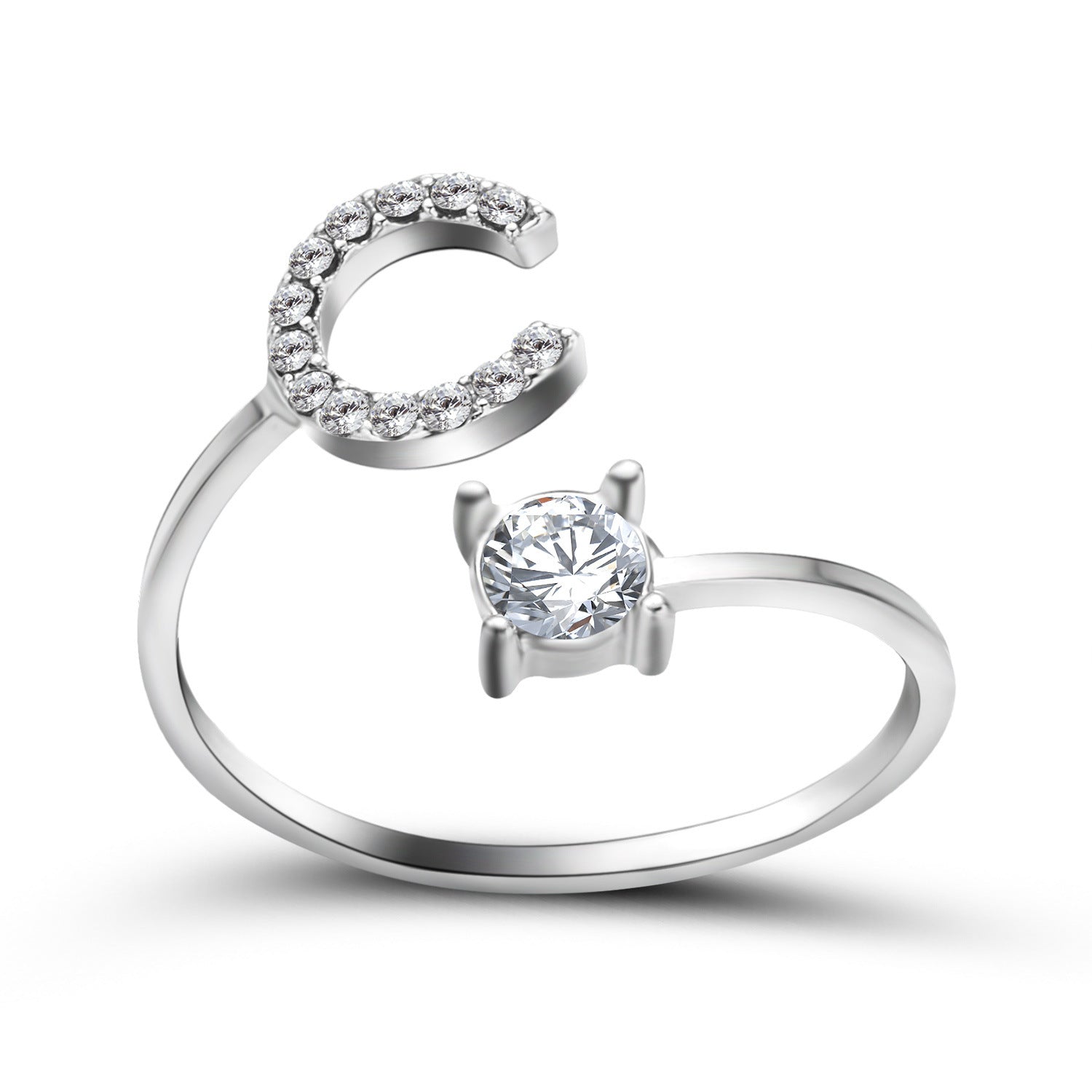 Adjustable Personalized Alphabet Ring - Sphere Standouts