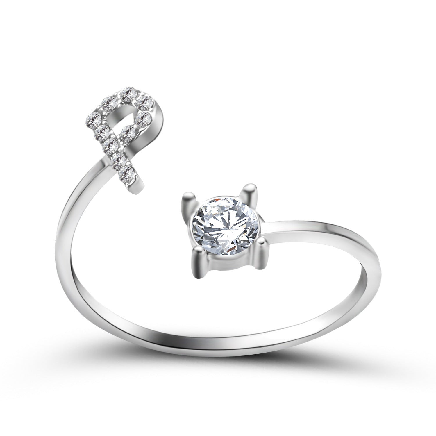 Adjustable Personalized Alphabet Ring - Sphere Standouts