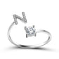 Adjustable Personalized Alphabet Ring - Sphere Standouts