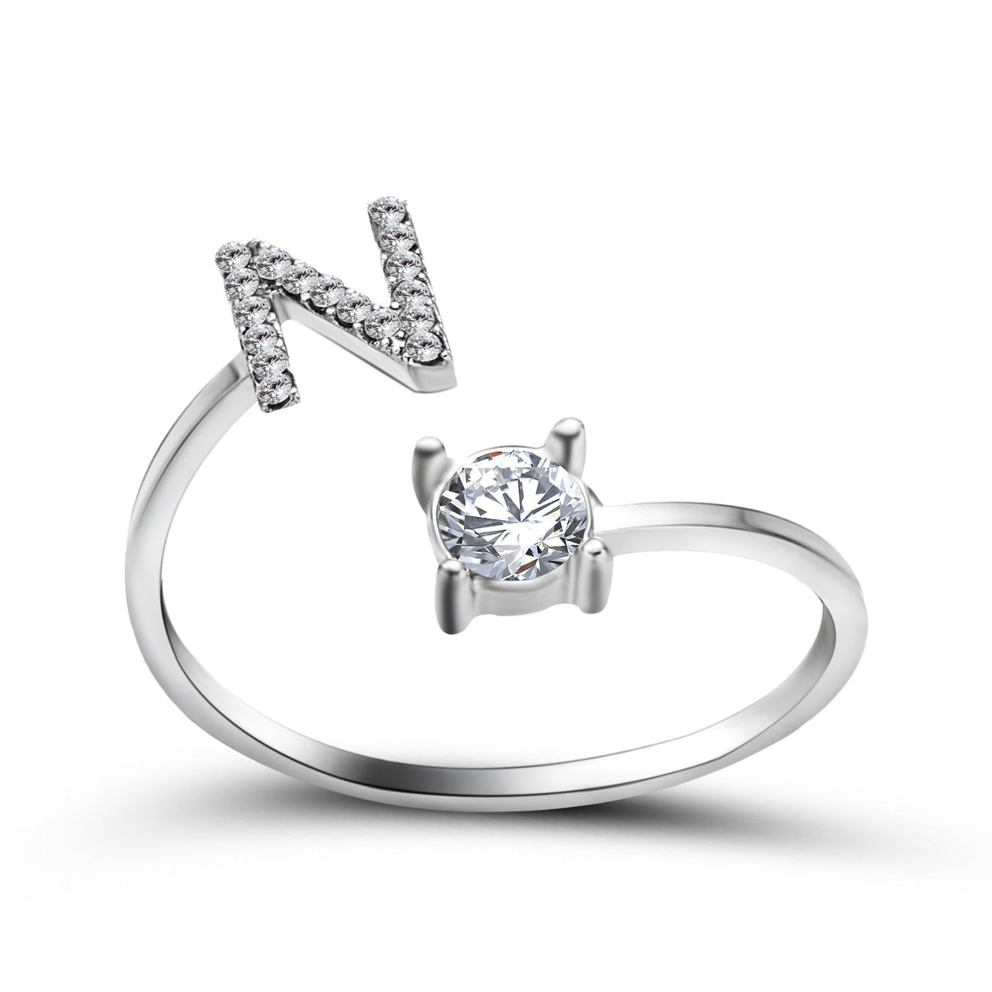 Adjustable Personalized Alphabet Ring - Sphere Standouts