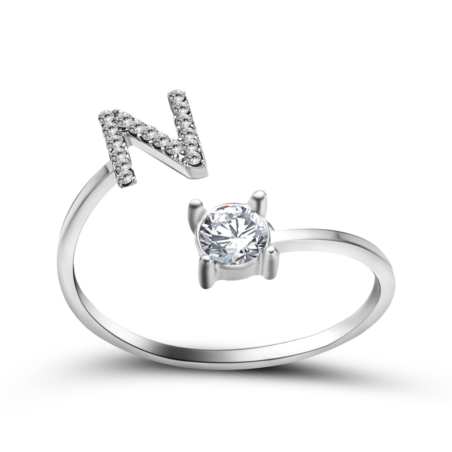 Adjustable Personalized Alphabet Ring - Sphere Standouts