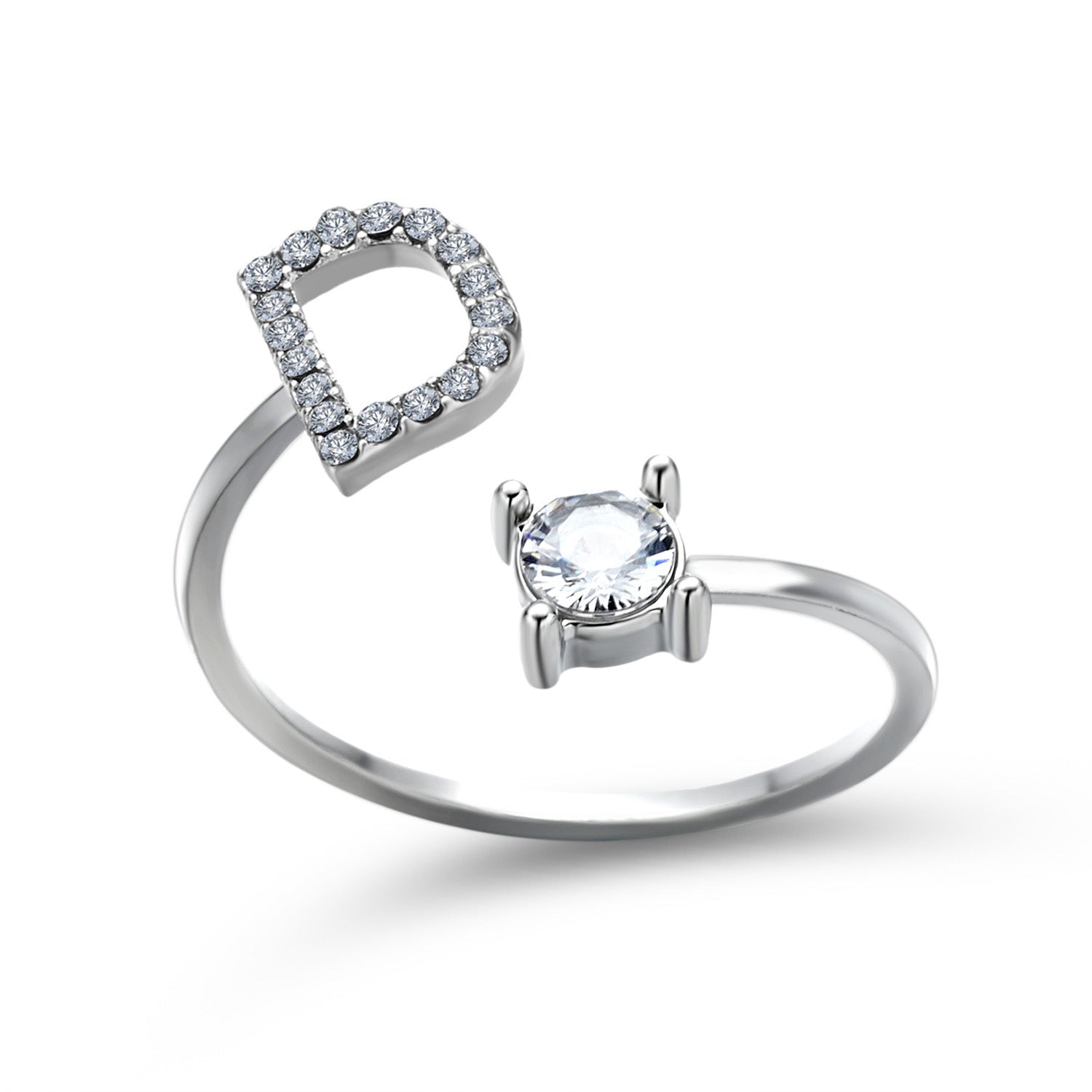 Adjustable Personalized Alphabet Ring - Sphere Standouts