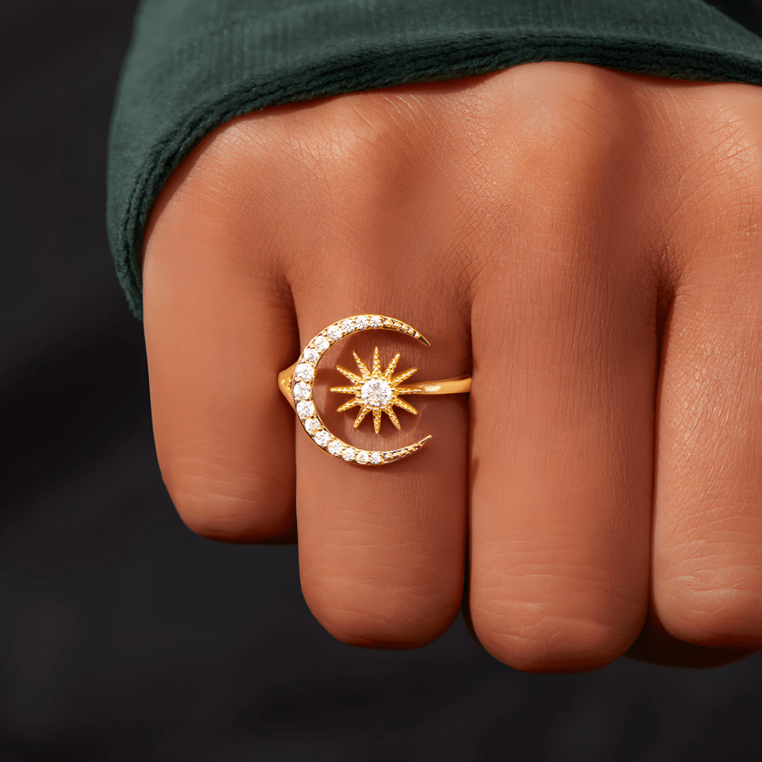 Adjustable Star Moon Ring - Sphere Standouts