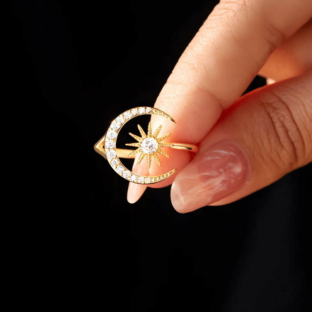 Adjustable Star Moon Ring - Sphere Standouts